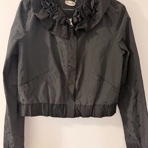 Alannah Hill "Little Miracle Jacket" Black Ruffle Bomber US 6-AU 10